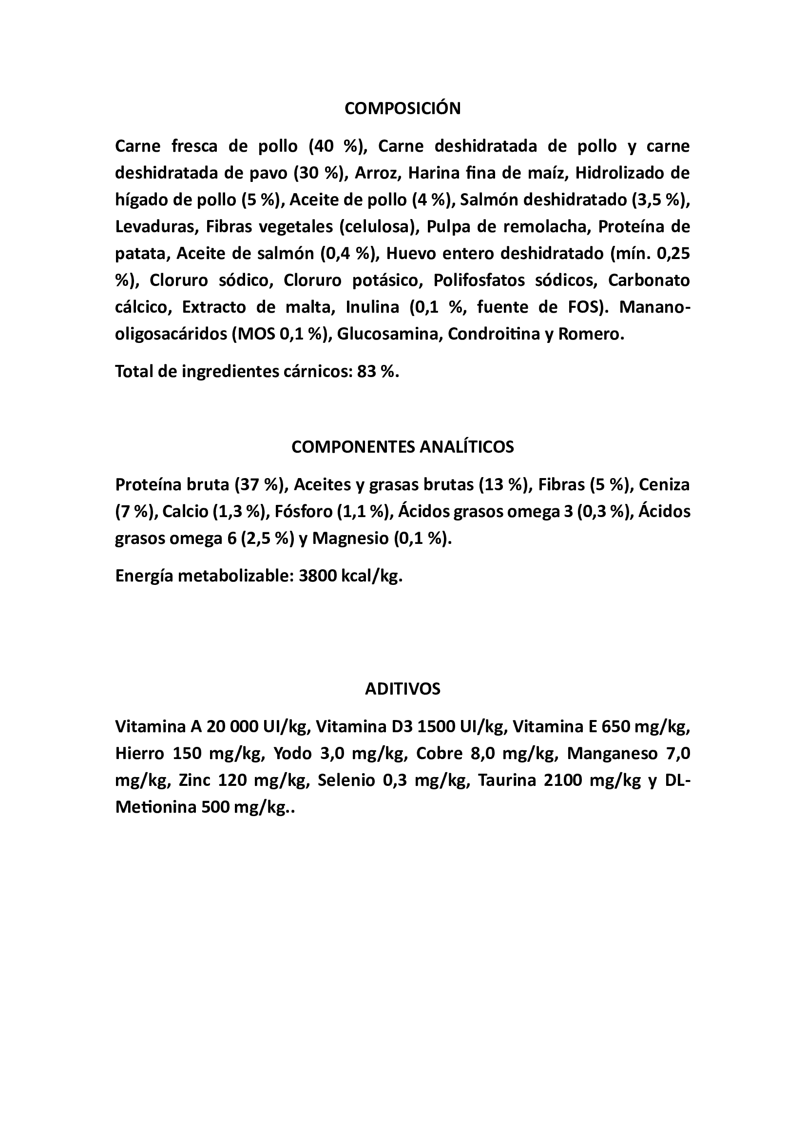 RECETA SENSITIVE INDOOR 6kg.