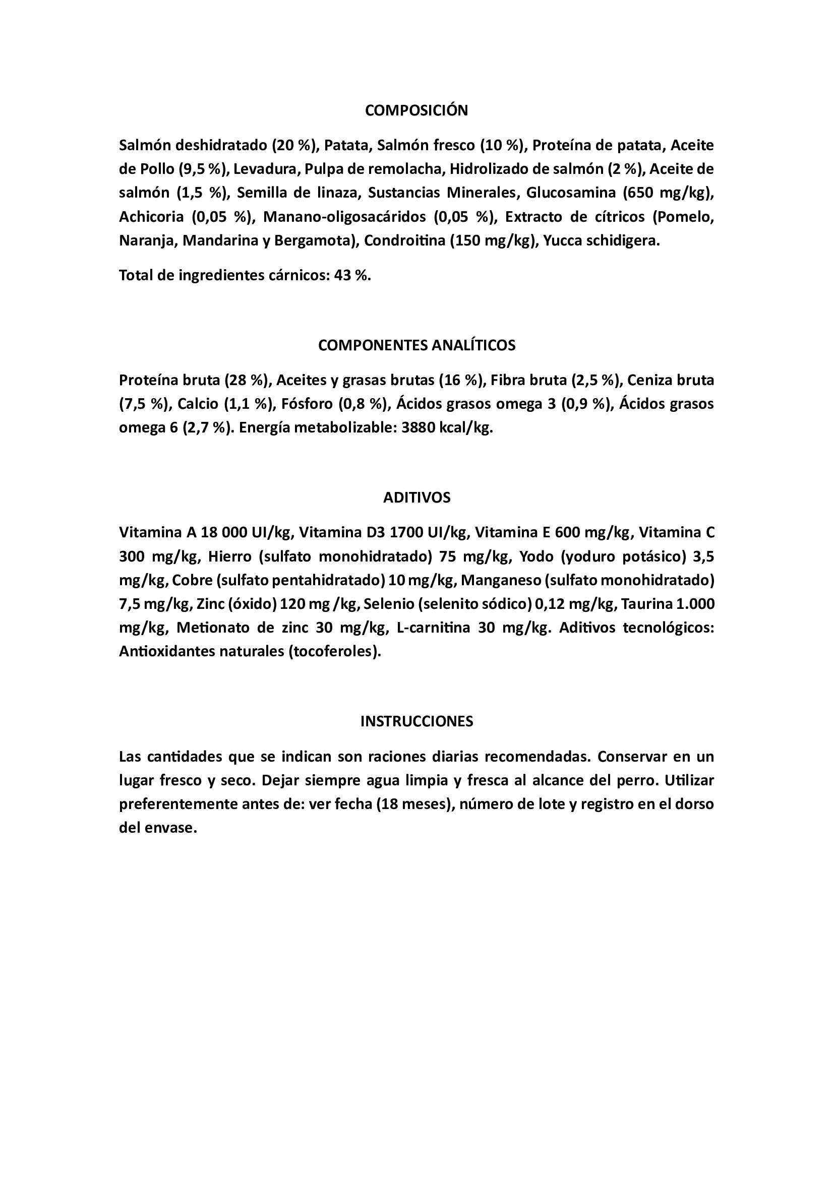 RECETA DE SALMON - SENSITIVE 2kg.