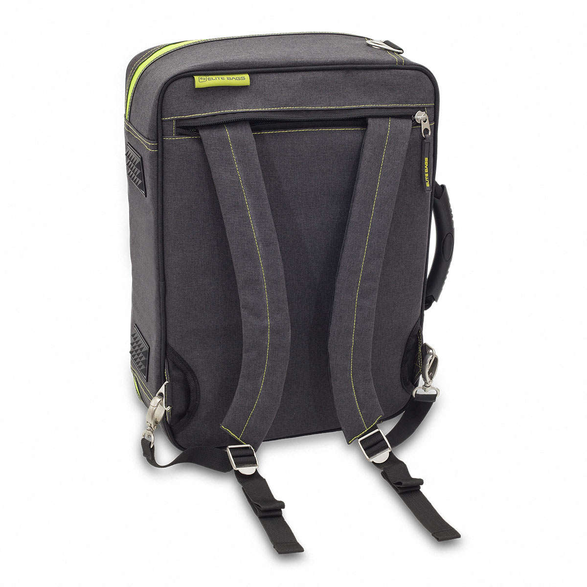 URB&GO Maletín visitas domiciliarias, poliéster bitono. Gris-lima.