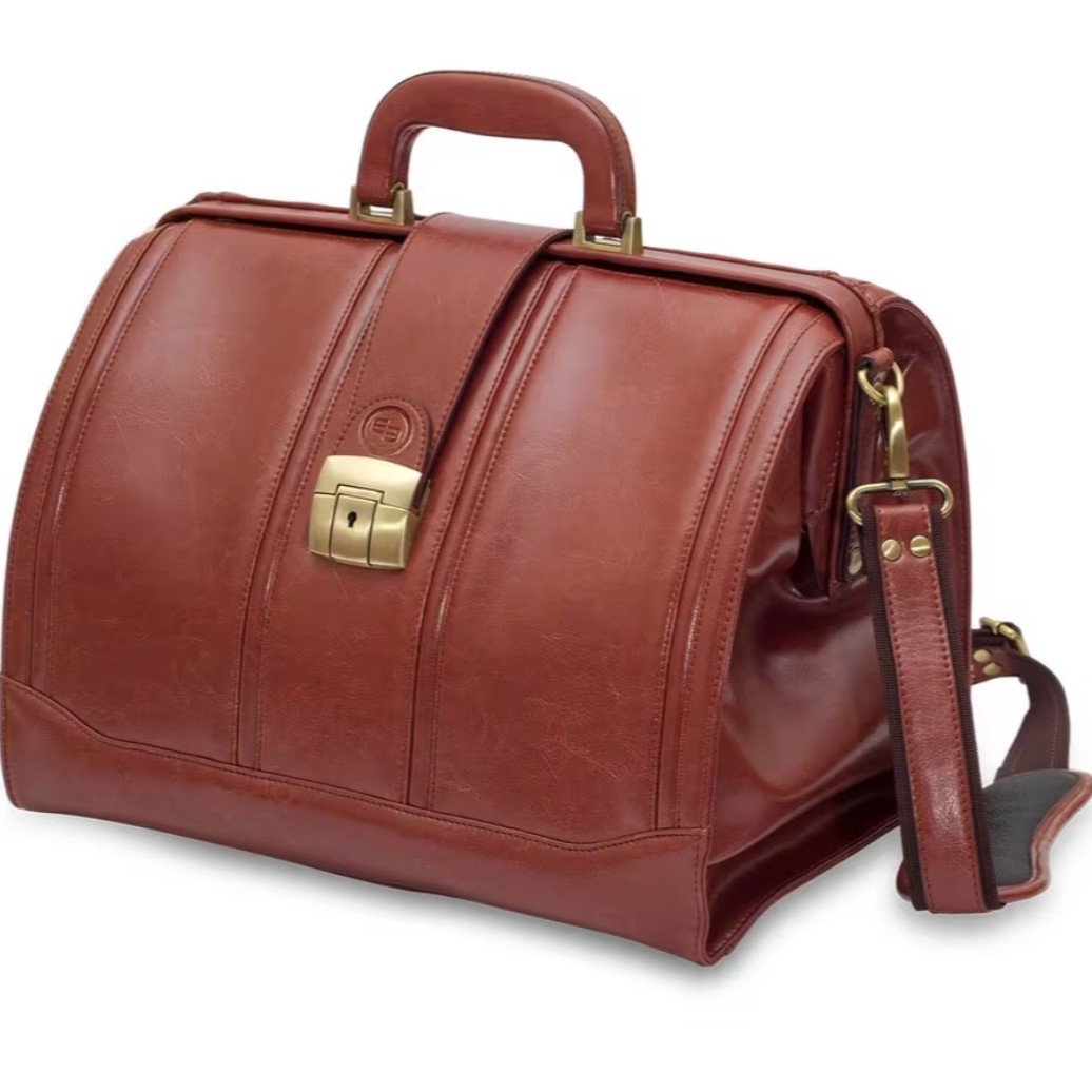 DOC'S, Maletín tradicional piel. Marrón.