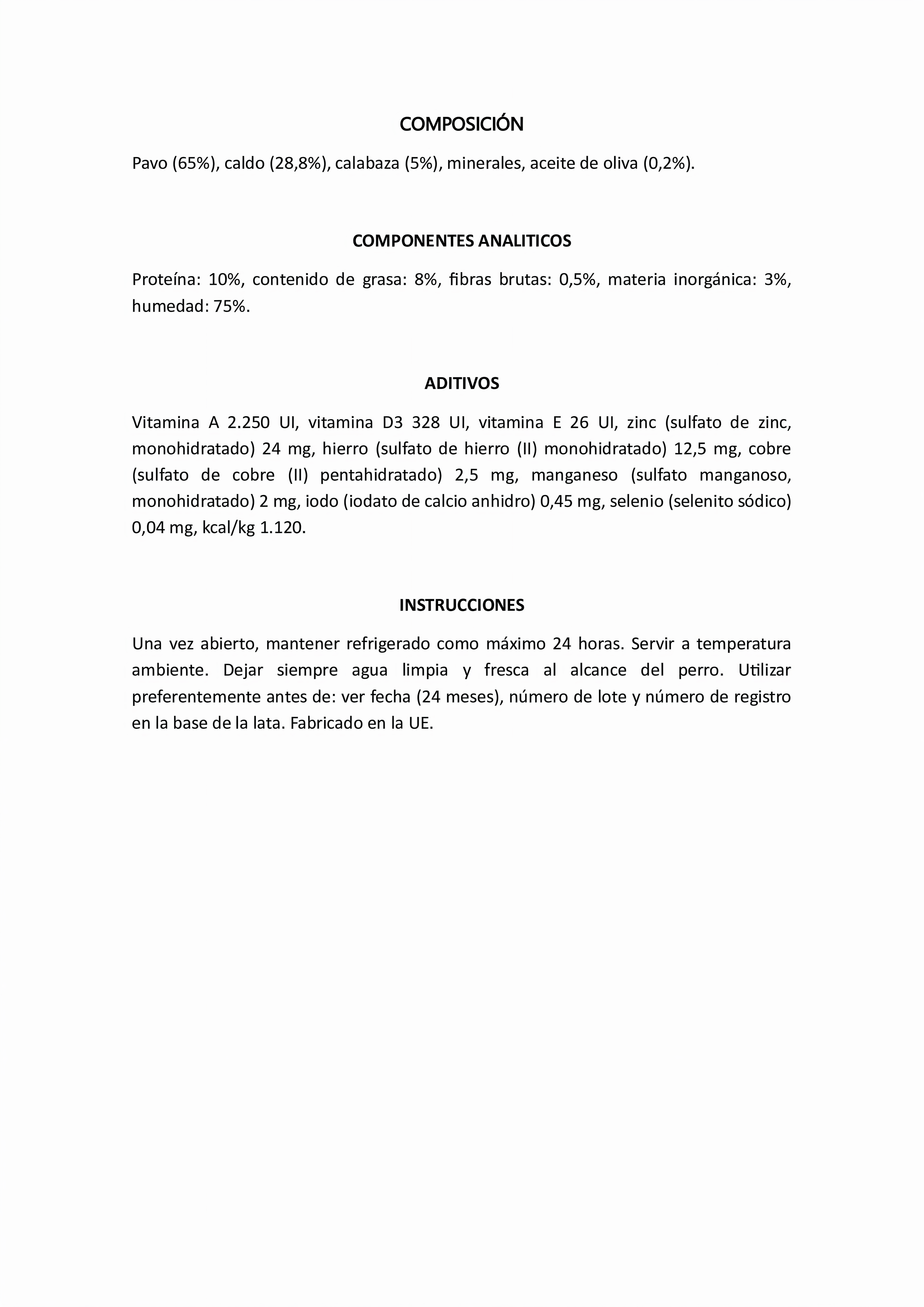 OWNAT WETLINE Turkey with Pumpkin 395gr.