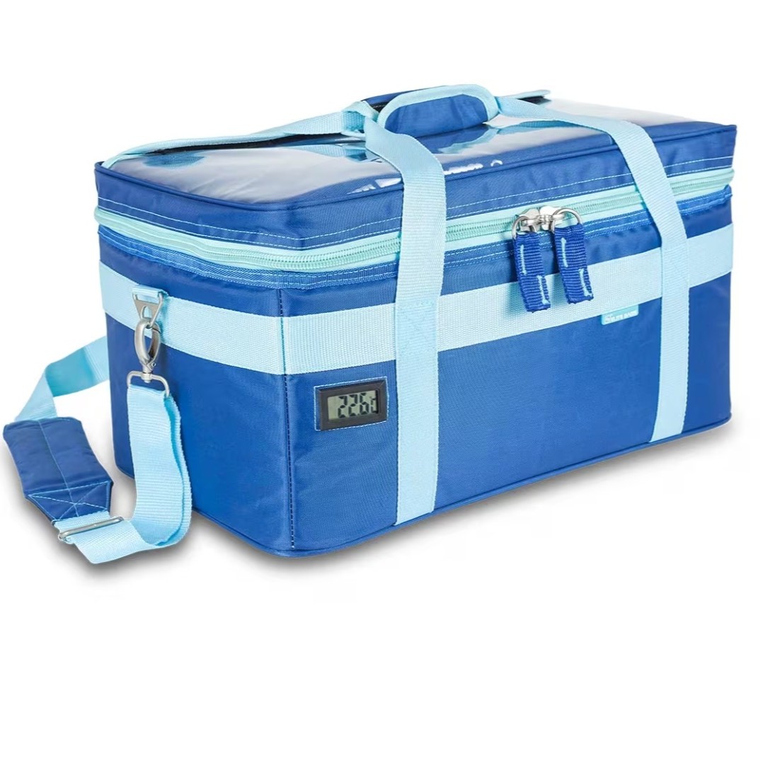 MINI COOLS, bolsa isotérmica mediana para transporte de muestras. Azul.