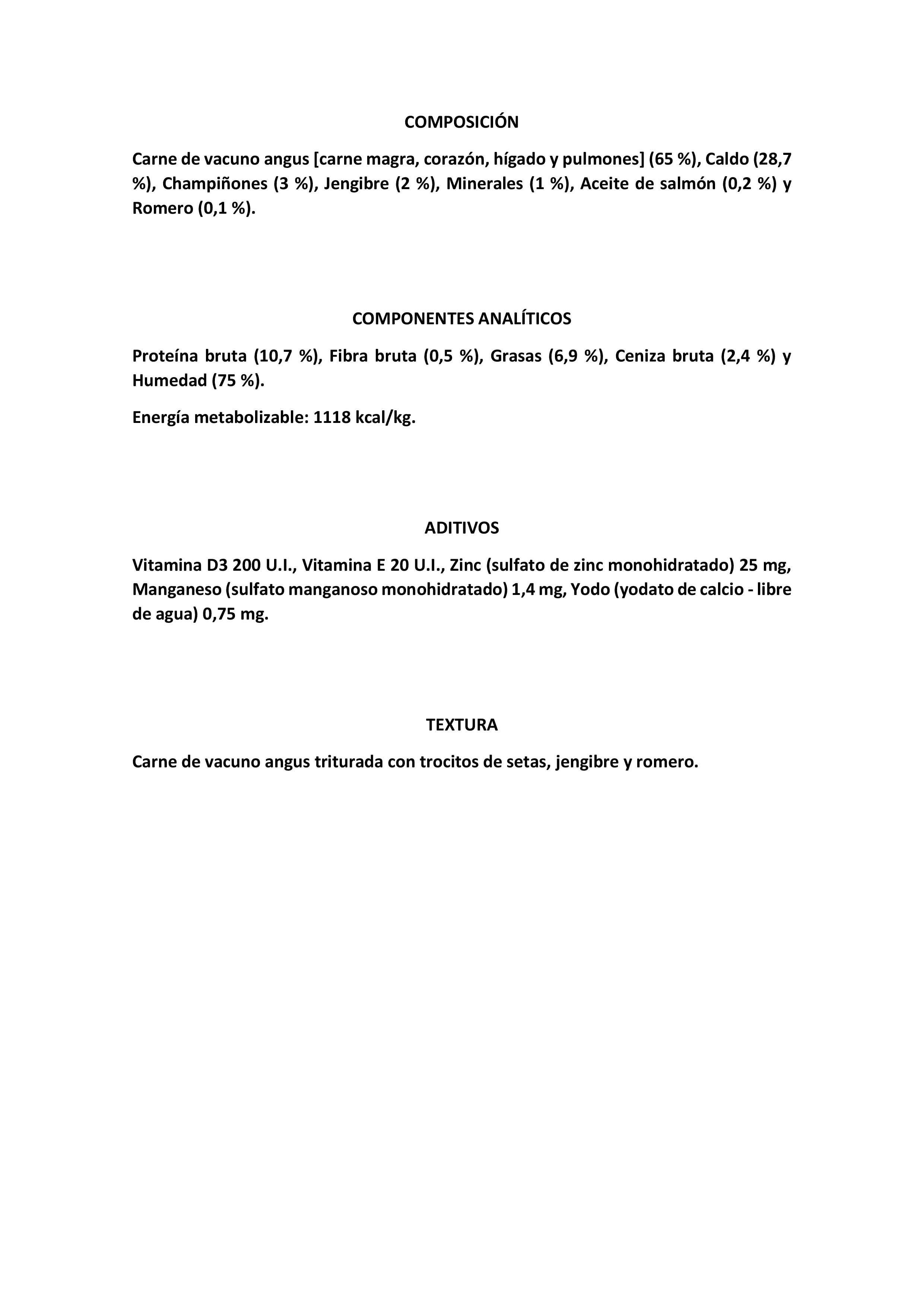 TERNERA ANGUS DE SETAS, JENGIBRE Y ROMERO 400gr.
