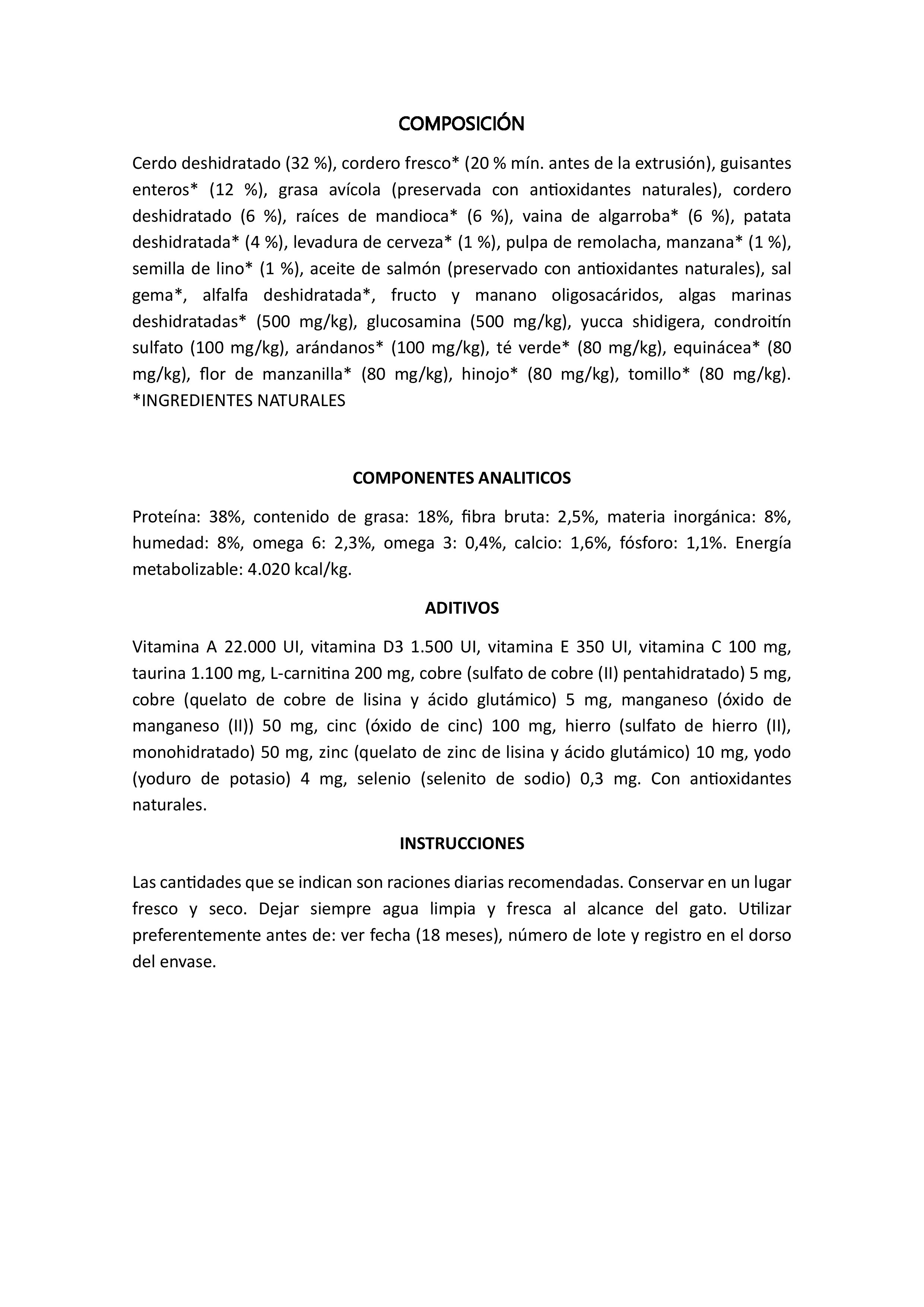OWNAT GF JUST ADULT LAMB 14kg.