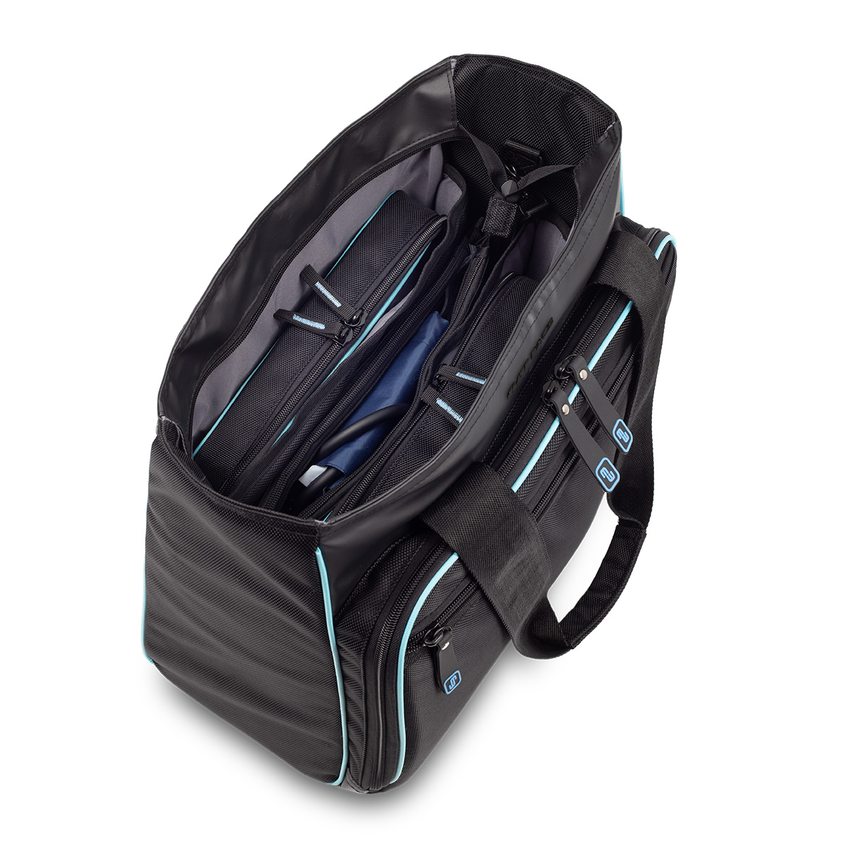 TECBAG, Bolso tote médico con organizador interno, negro