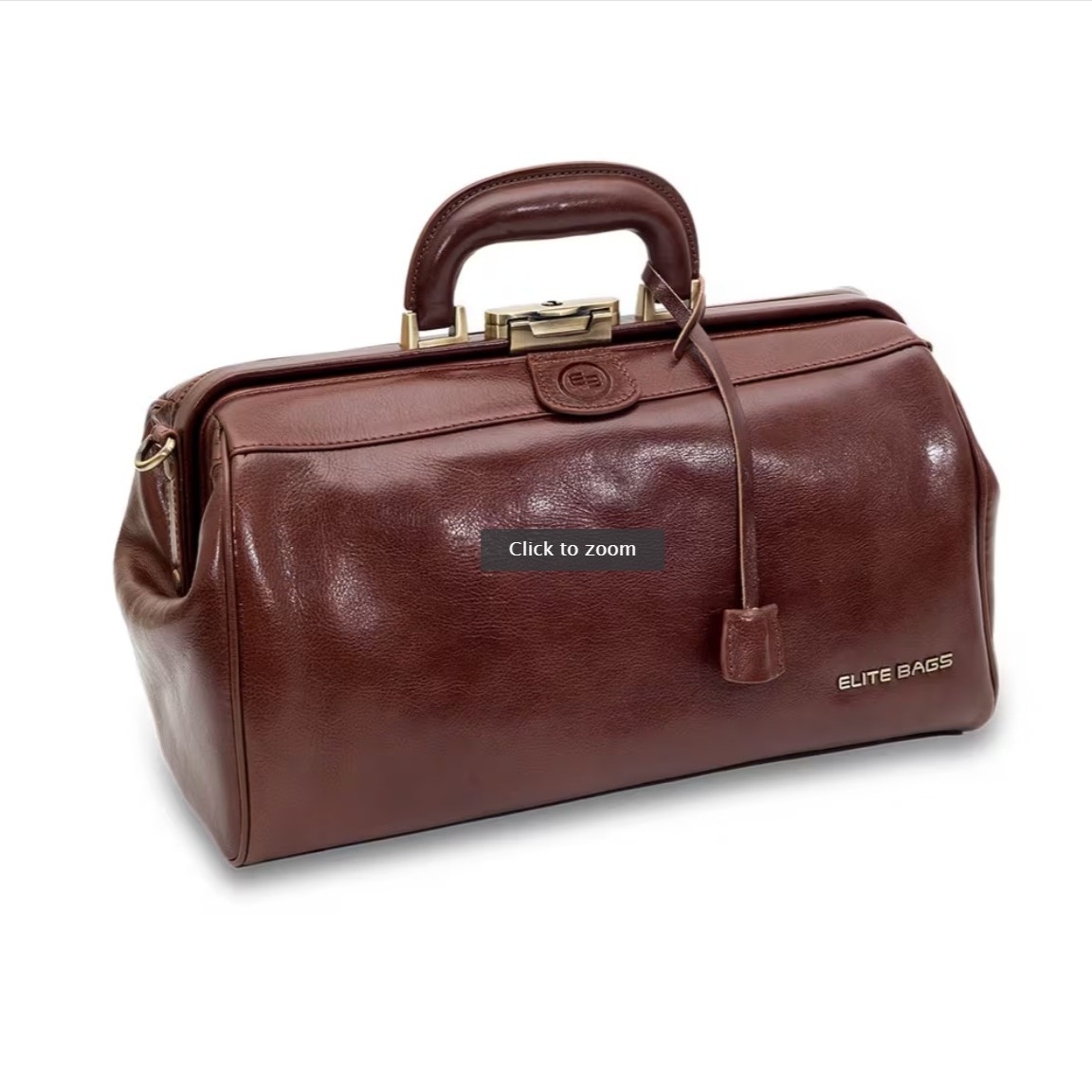 CLASSY, maletín médico compacto, piel. Marrón.