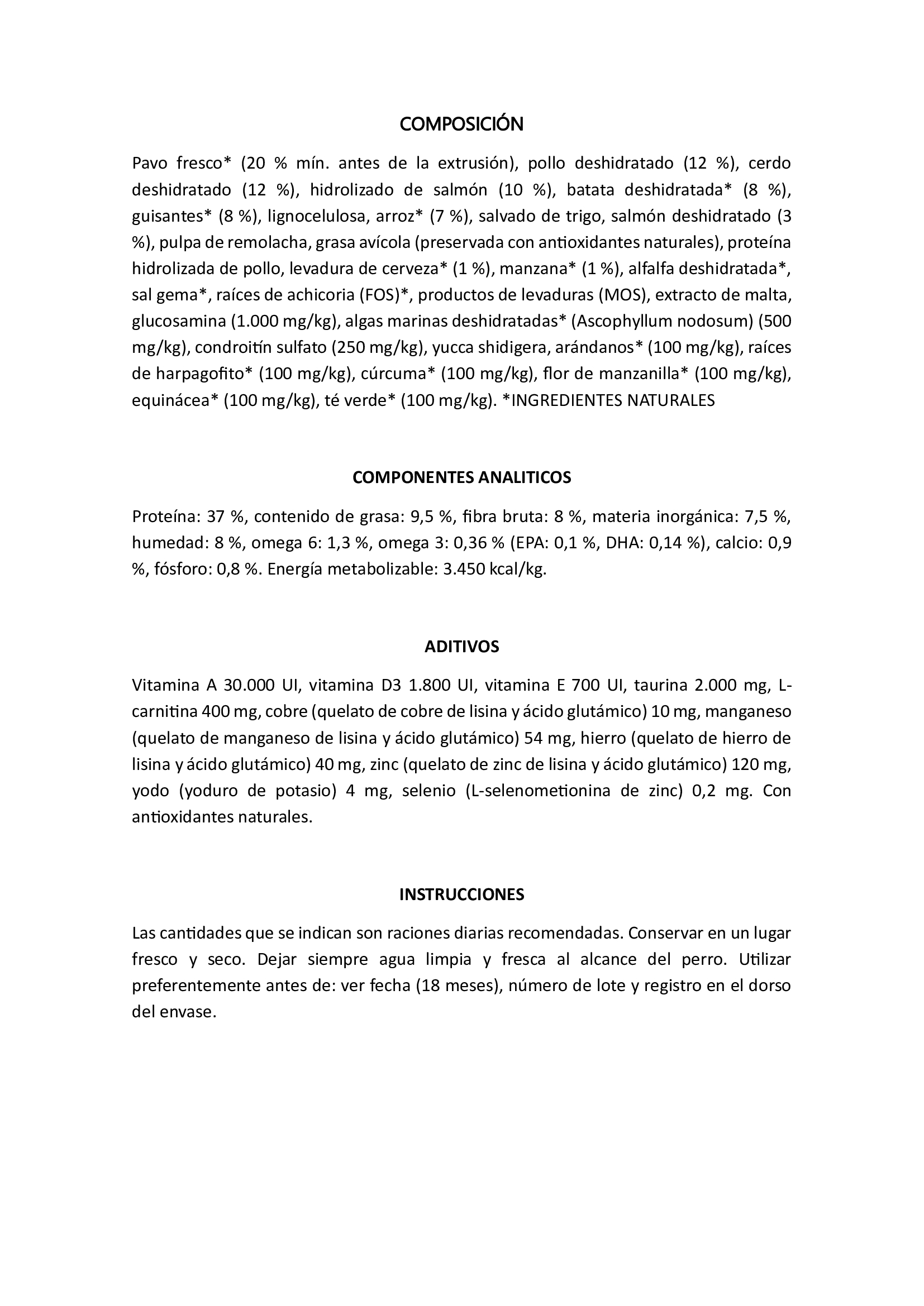 OWNAT CARE WEIGHT CONTROL 1.5kg.