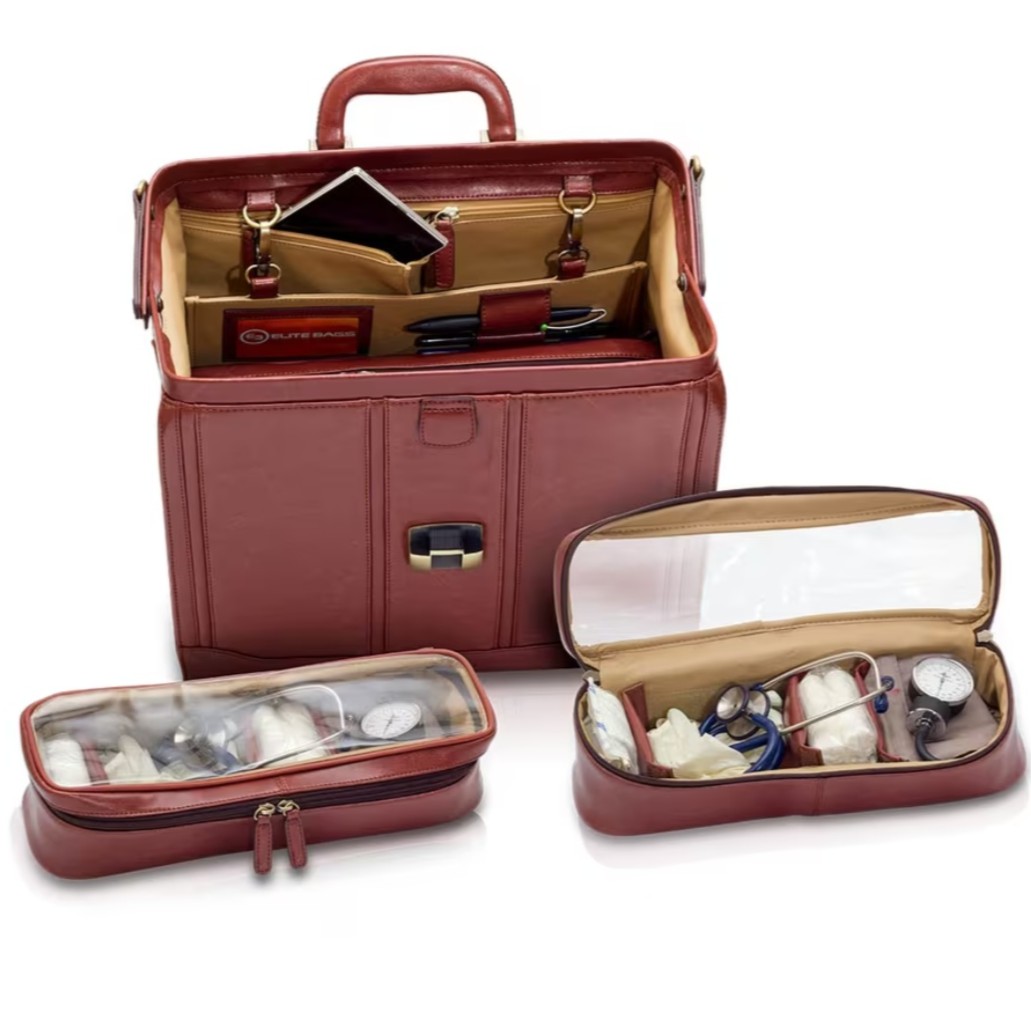 DOC'S, Maletín tradicional piel. Marrón.