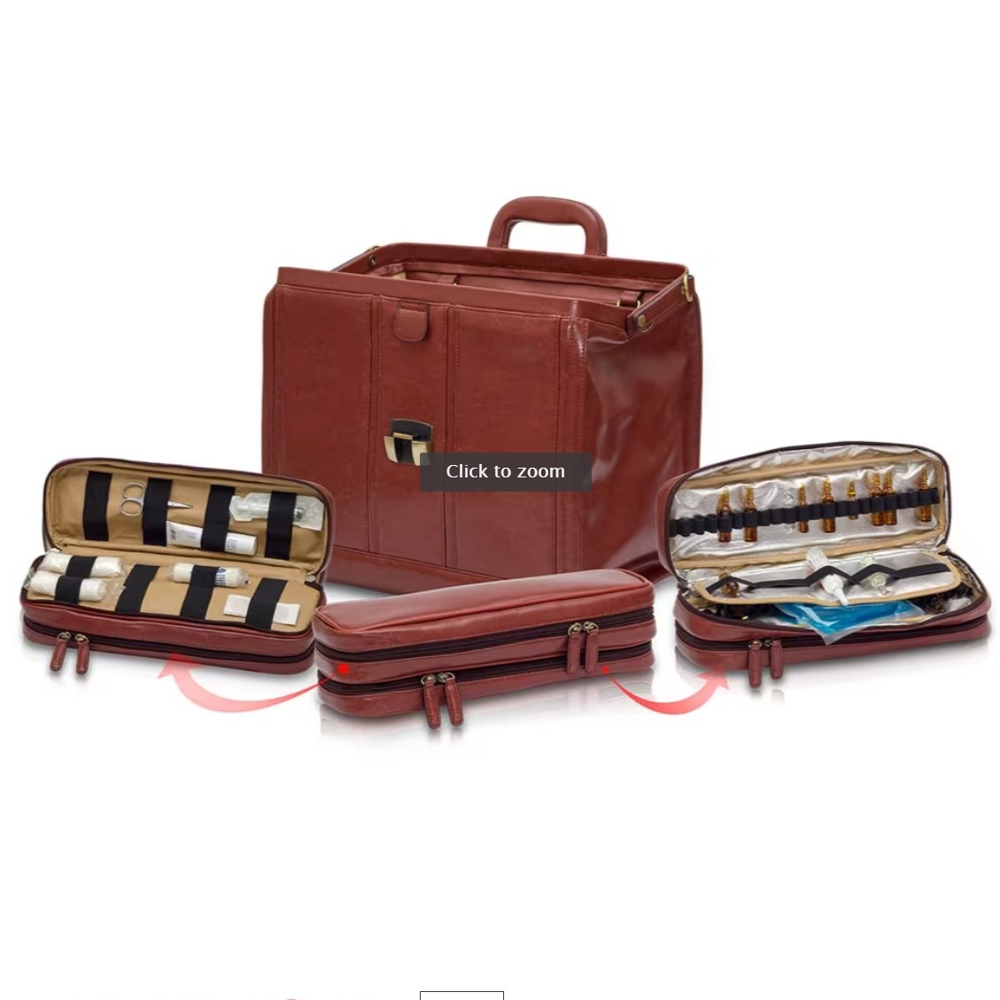 DOC'S, Maletín tradicional piel. Marrón.