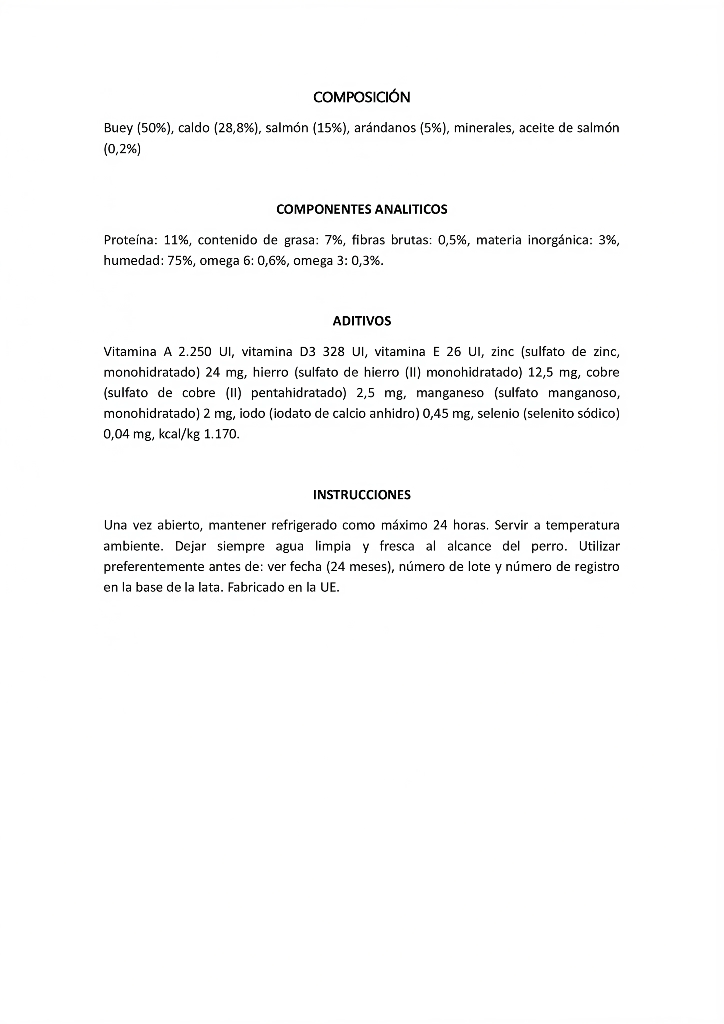 OWNAT WETLINE Beef and Salmon 395gr.