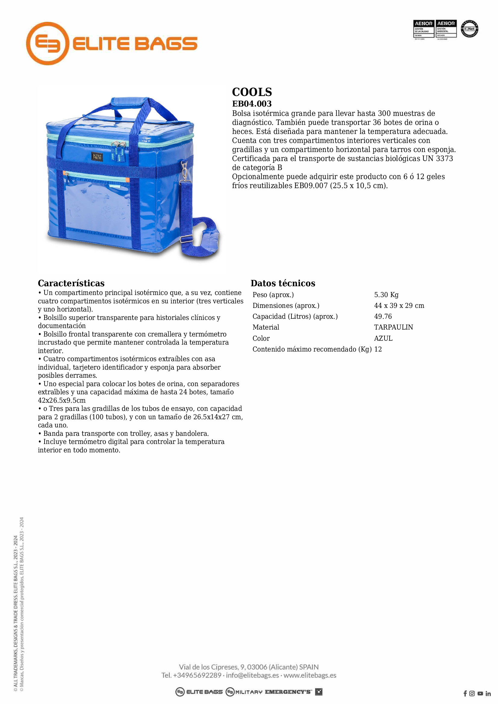 COOLS, bolsa isotérmica. Azul.