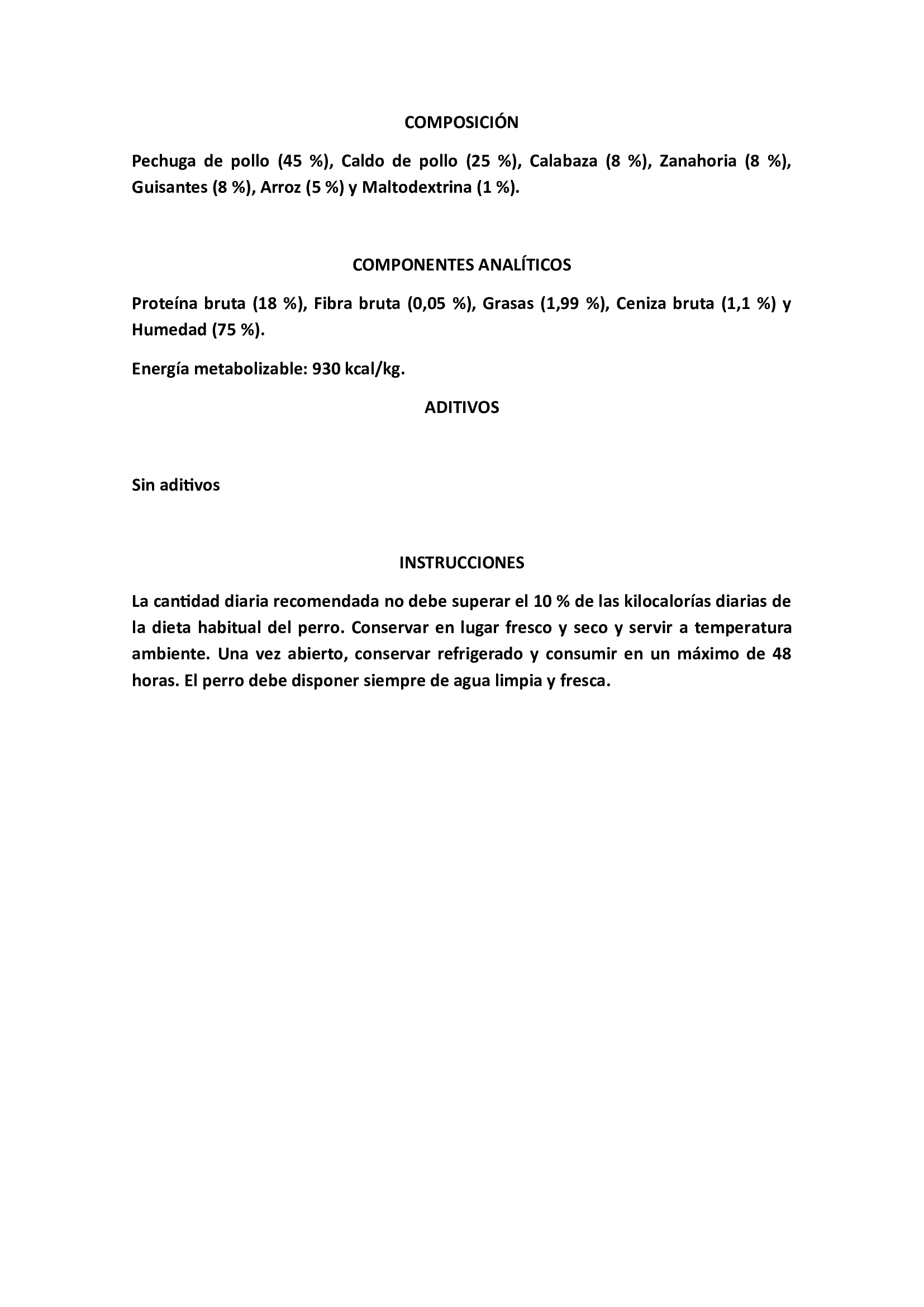 PECHUGA DE POLLO CON VERDURAS 156gr.