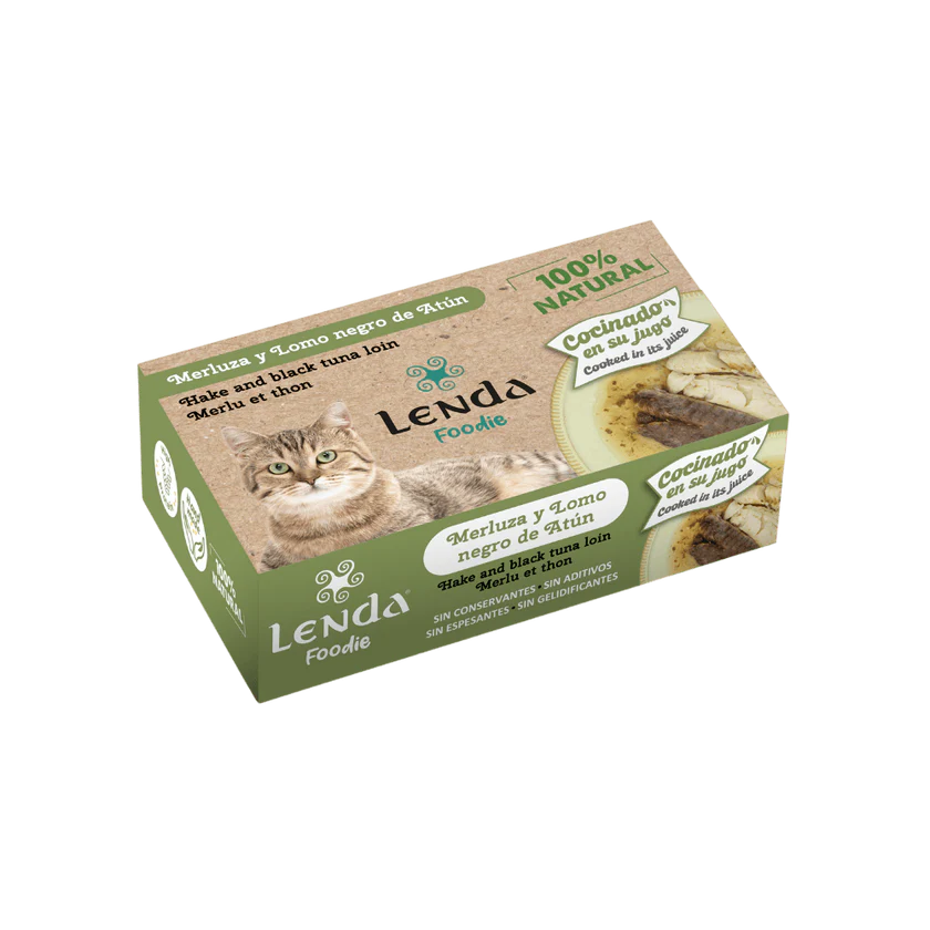 Merluza y Lomo negro de Atún para gatos 120 gr