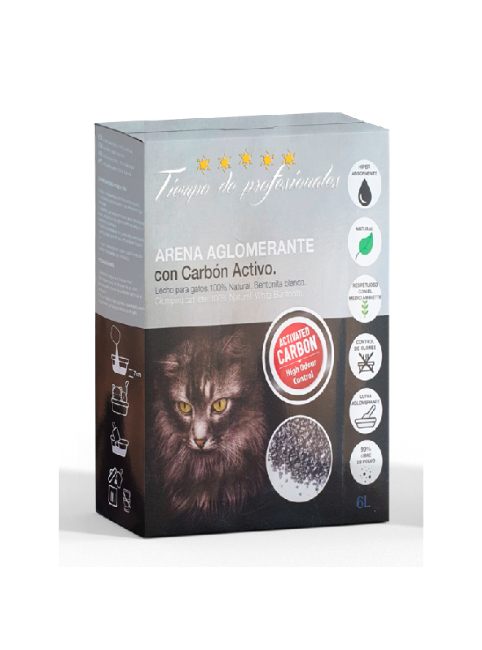 Arena Aglomerante con Carbón Activo 6L.