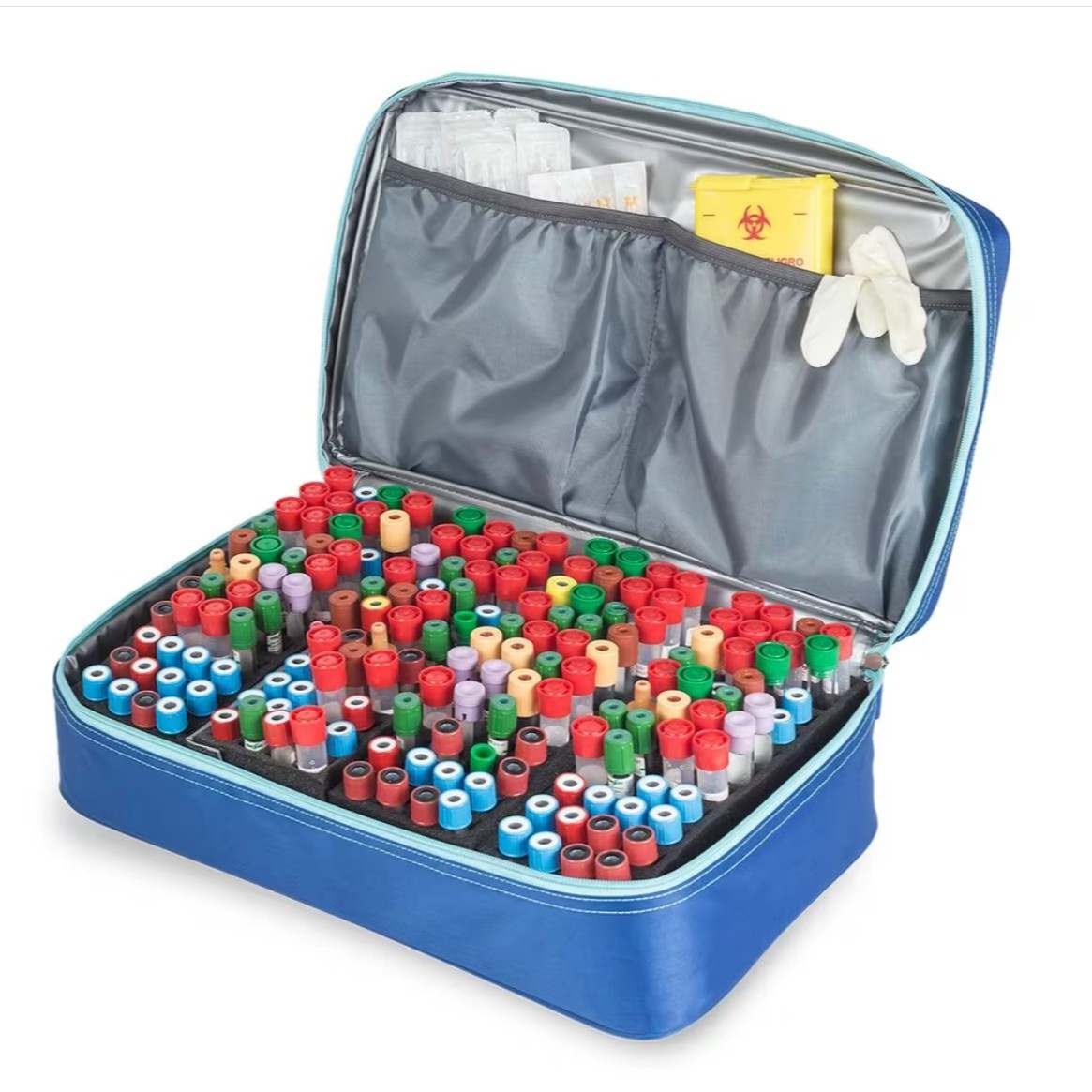 MINI COOLS, bolsa isotérmica mediana para transporte de muestras. Azul.
