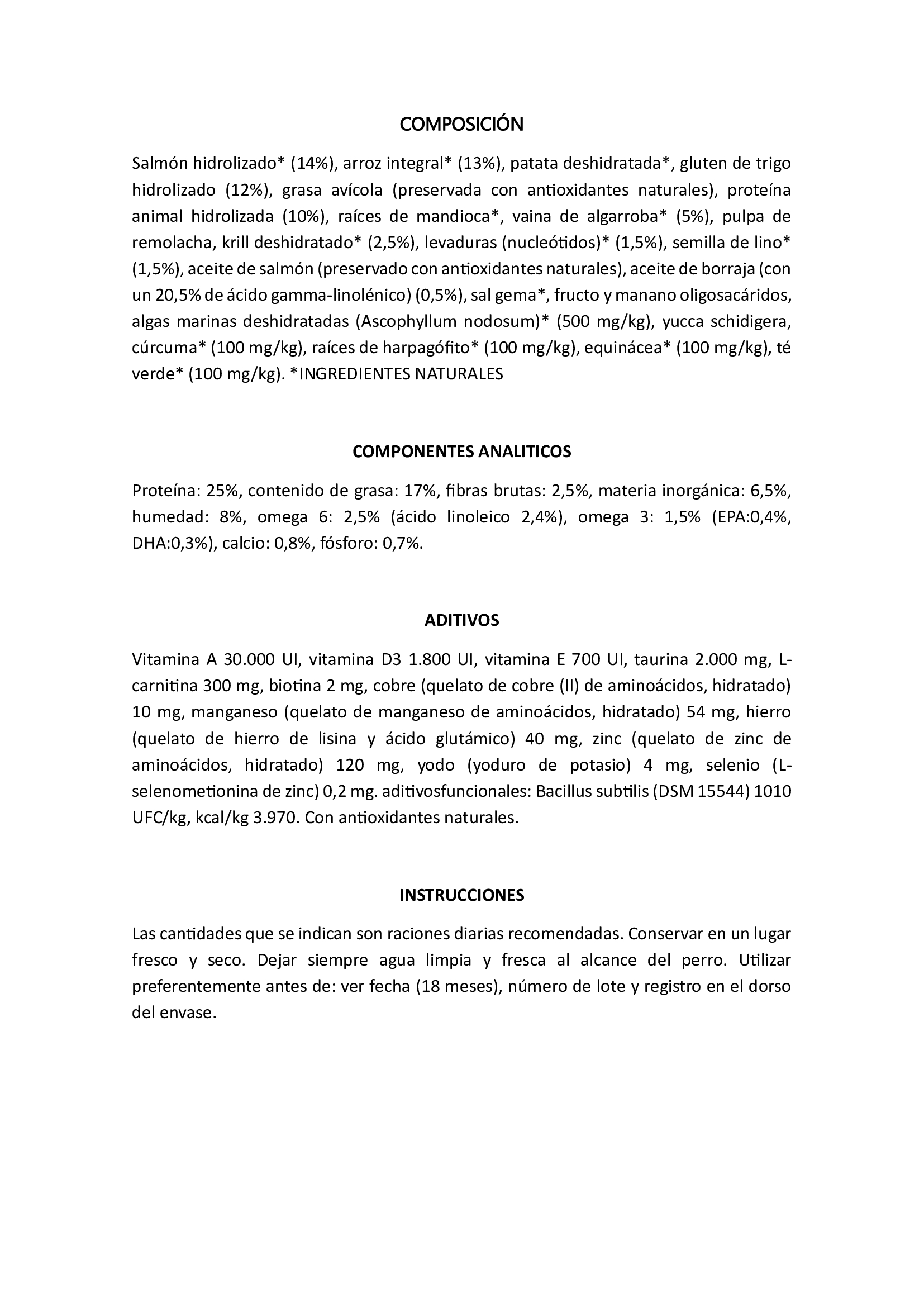 OWNAT CARE DERMATOLOGIC 3kg.